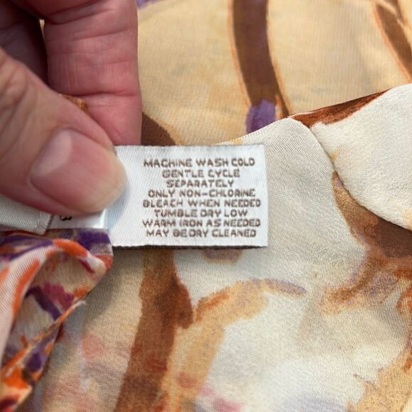 Chico’s sheer colorful open top - Picture 10 of 11